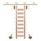 Meadow Lane Ladder 107 in. Un-Finished Oak Brass Finish Hook with 8 ft. Rail Kit EG.300-107RO-08.06 - alternate 1